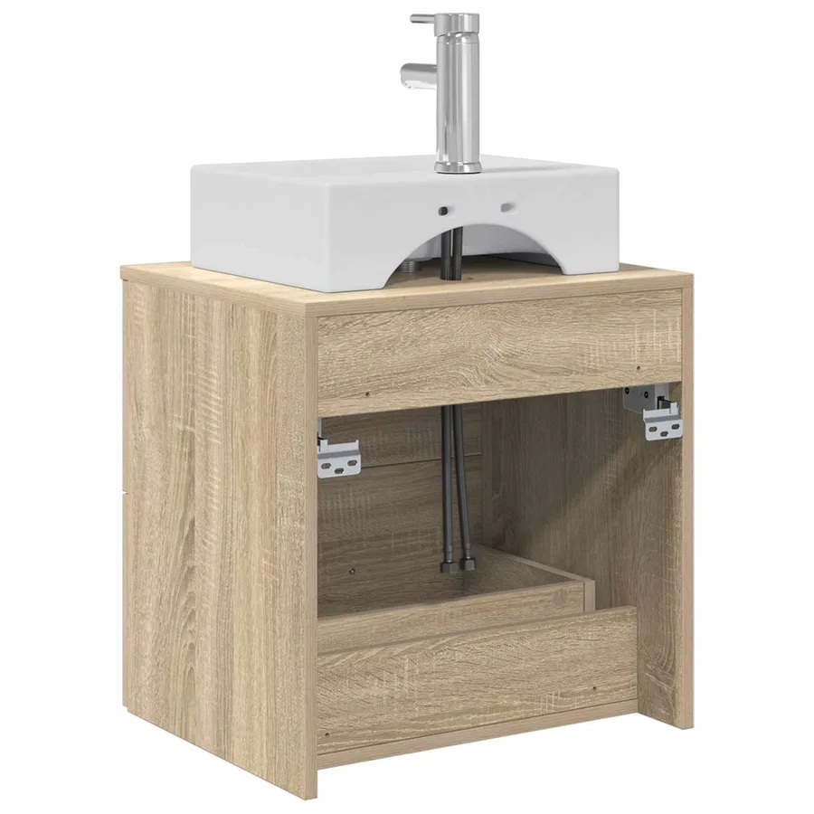 Vanité de lavabo mural Chêne Sonoma 49,5 x 41 x 62,5 cm - 5