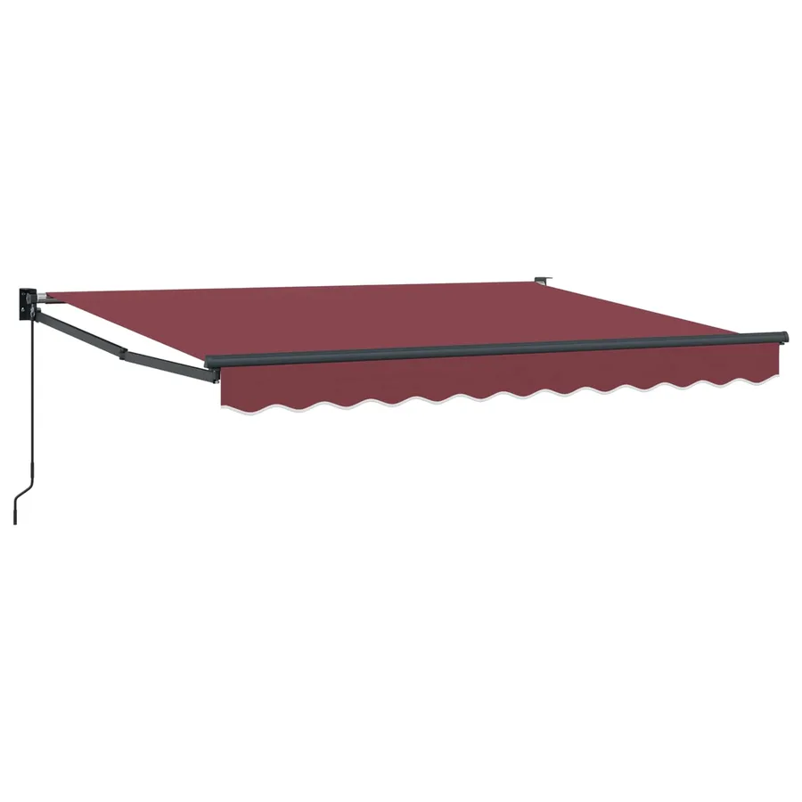 Auvent rétractable Bordeaux 3 x 2 m 100% Polyester et Aluminium - 2