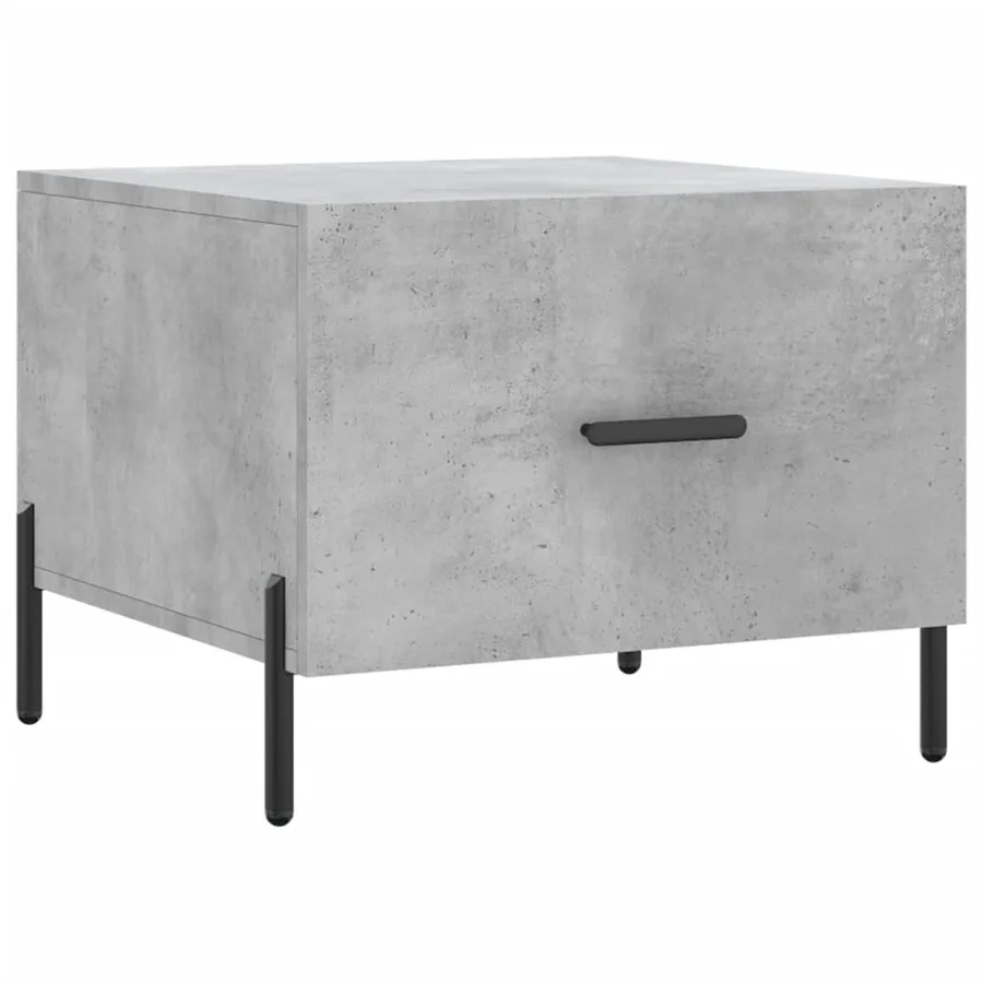Tables basses 2 pcs gris béton 50x50x40 cm bois d'ingénierie - 5