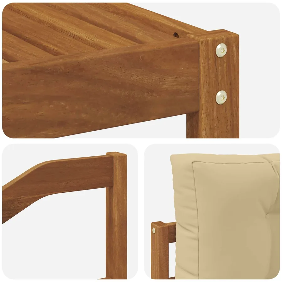 Ensemble de canapés d'extérieur 7 pcs Naturel et Beige - 7