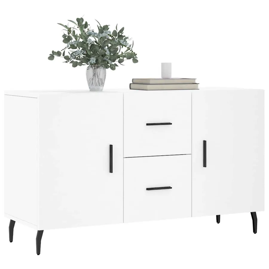 Buffet blanc 100x36x60 cm bois d'ingénierie - 3
