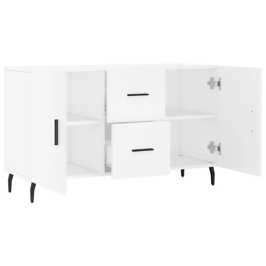 Buffet blanc 100x36x60 cm bois d'ingénierie - 5