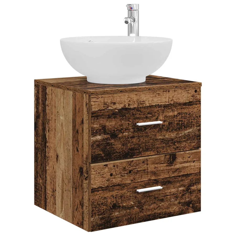 Ensemble de mobilier de salle de bain 5 pcs Bois ancien - 5