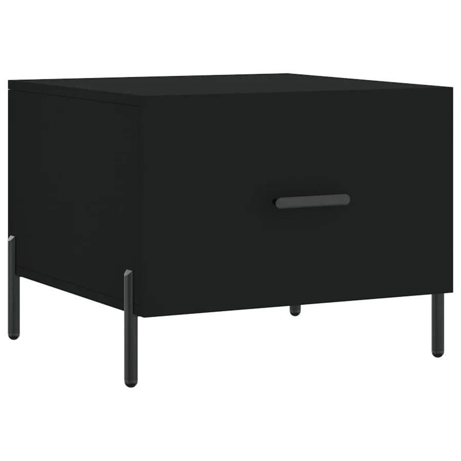 Table basse Noir 50x50x40 cm Bois d'ingénierie - 2
