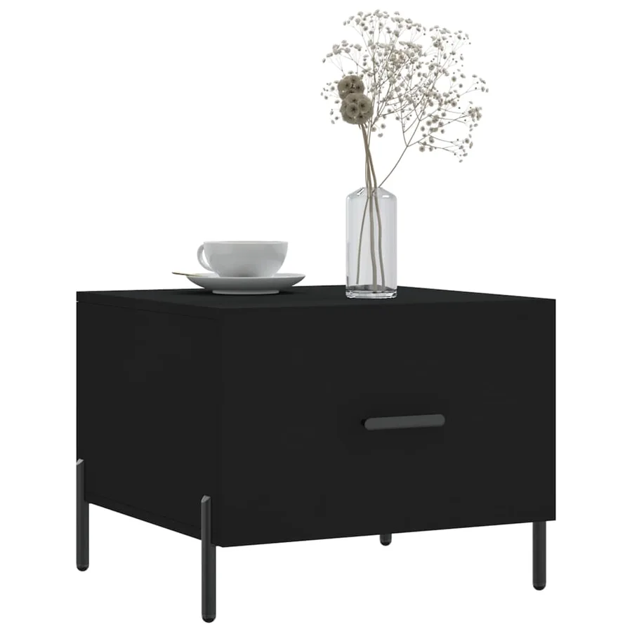 Table basse Noir 50x50x40 cm Bois d'ingénierie - 3