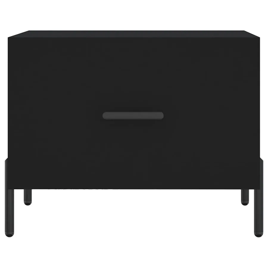 Table basse Noir 50x50x40 cm Bois d'ingénierie - 5
