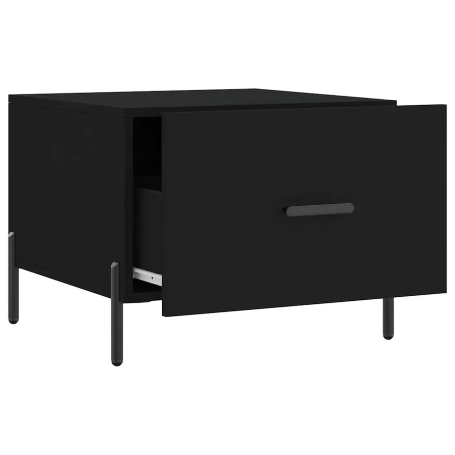 Table basse Noir 50x50x40 cm Bois d'ingénierie - 6