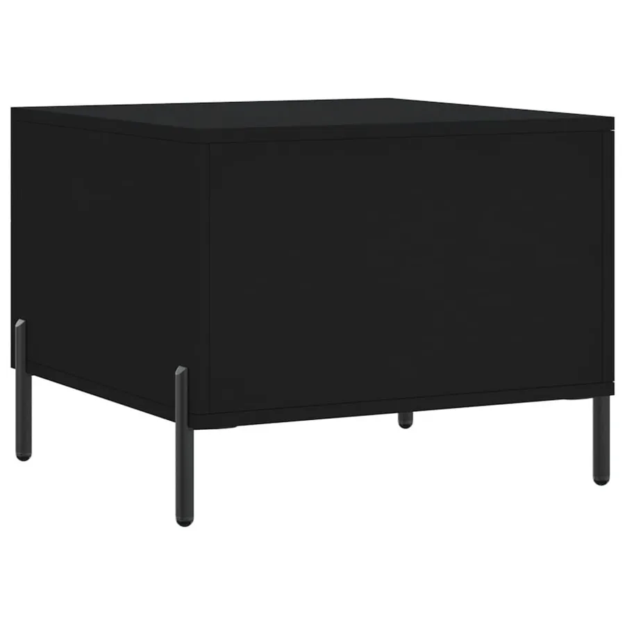 Table basse Noir 50x50x40 cm Bois d'ingénierie - 8