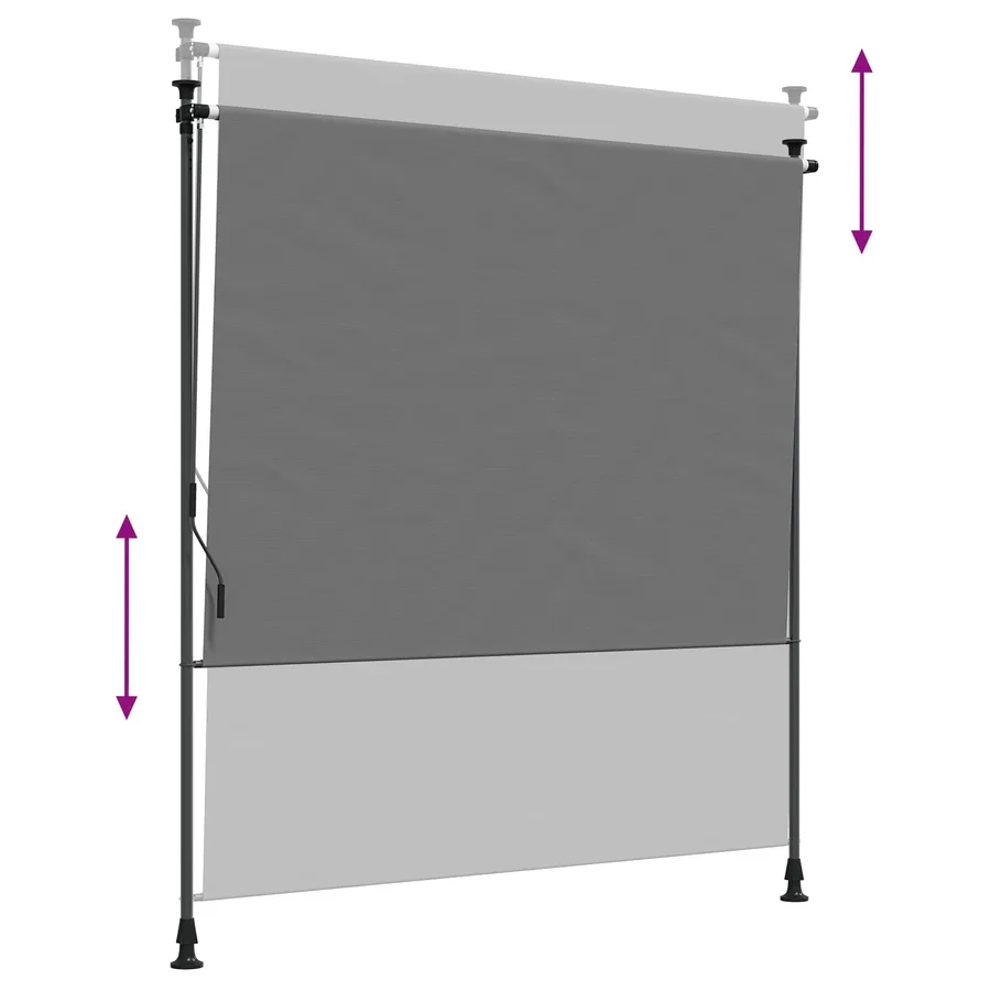 Store Roulant Extérieur Gris clair 120 x 270 cm - 6
