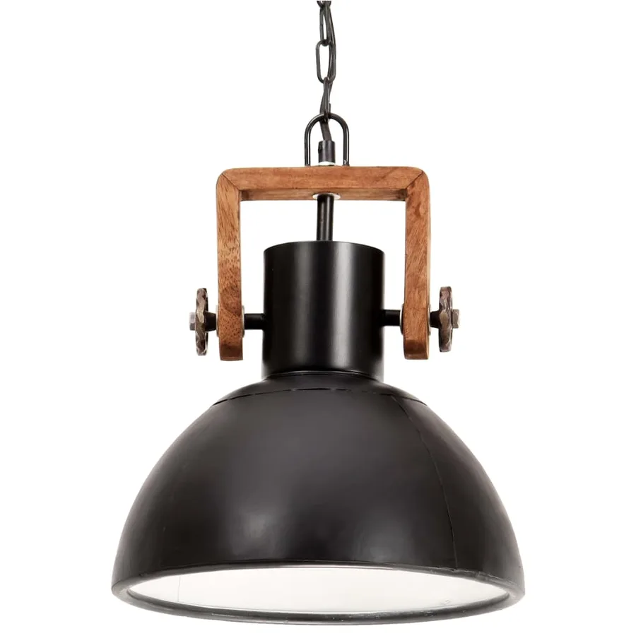 Lampe suspendue industrielle 25 W Noir Rond 30 cm E27 - 3