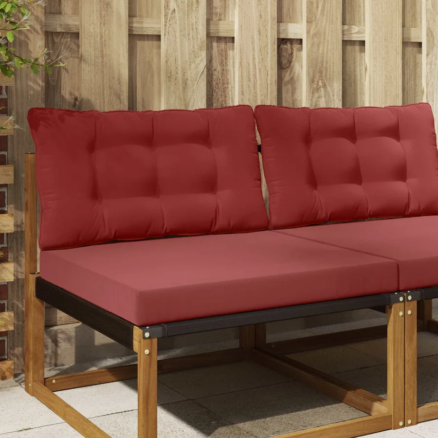 Coussin de canapé d'extérieur Polyester Bordeaux
