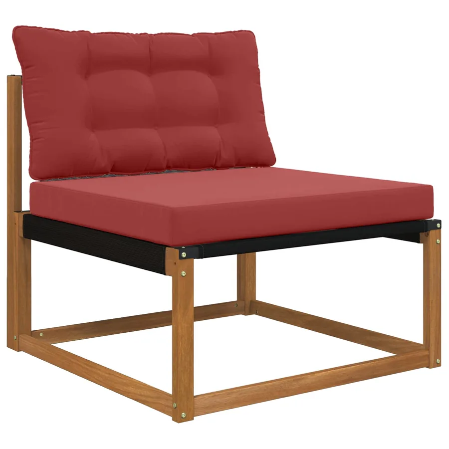 Coussin de canapé d'extérieur Polyester Bordeaux - 3