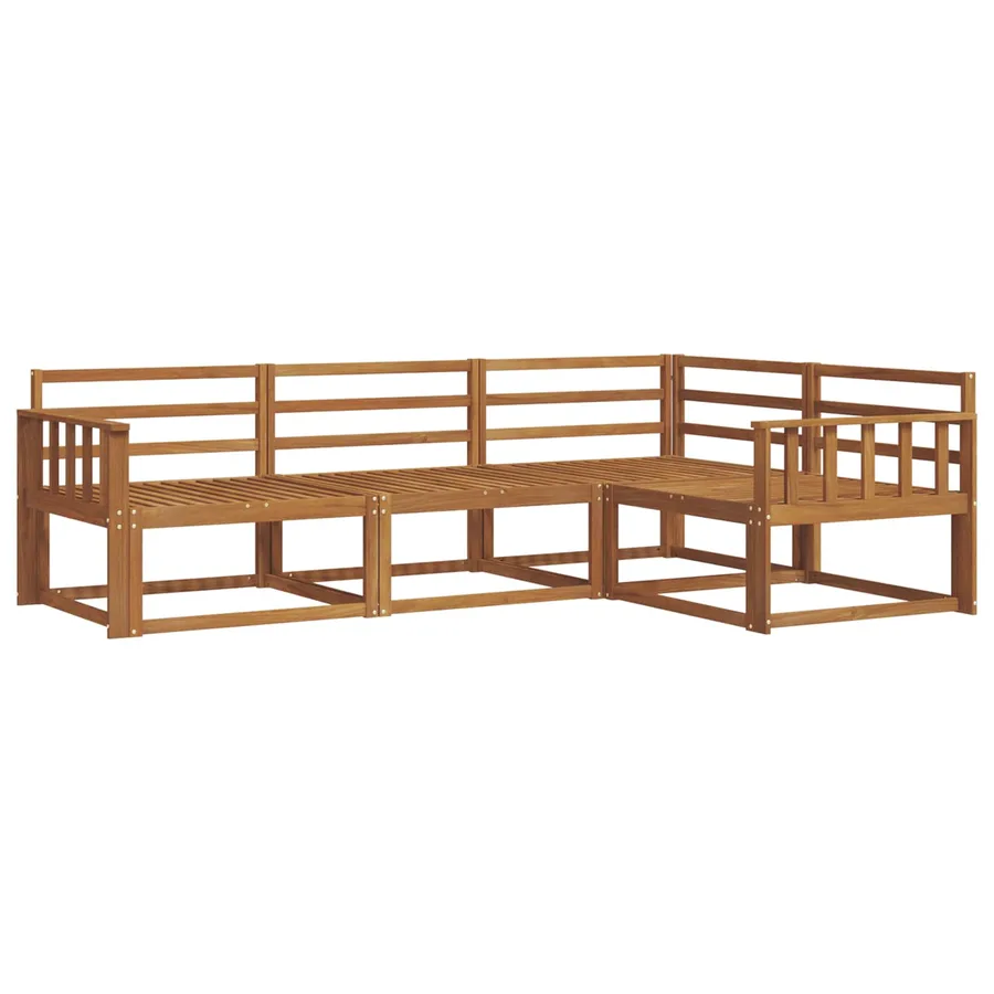 Ensemble de canapés d'extérieur 4 pcs Naturel - 2