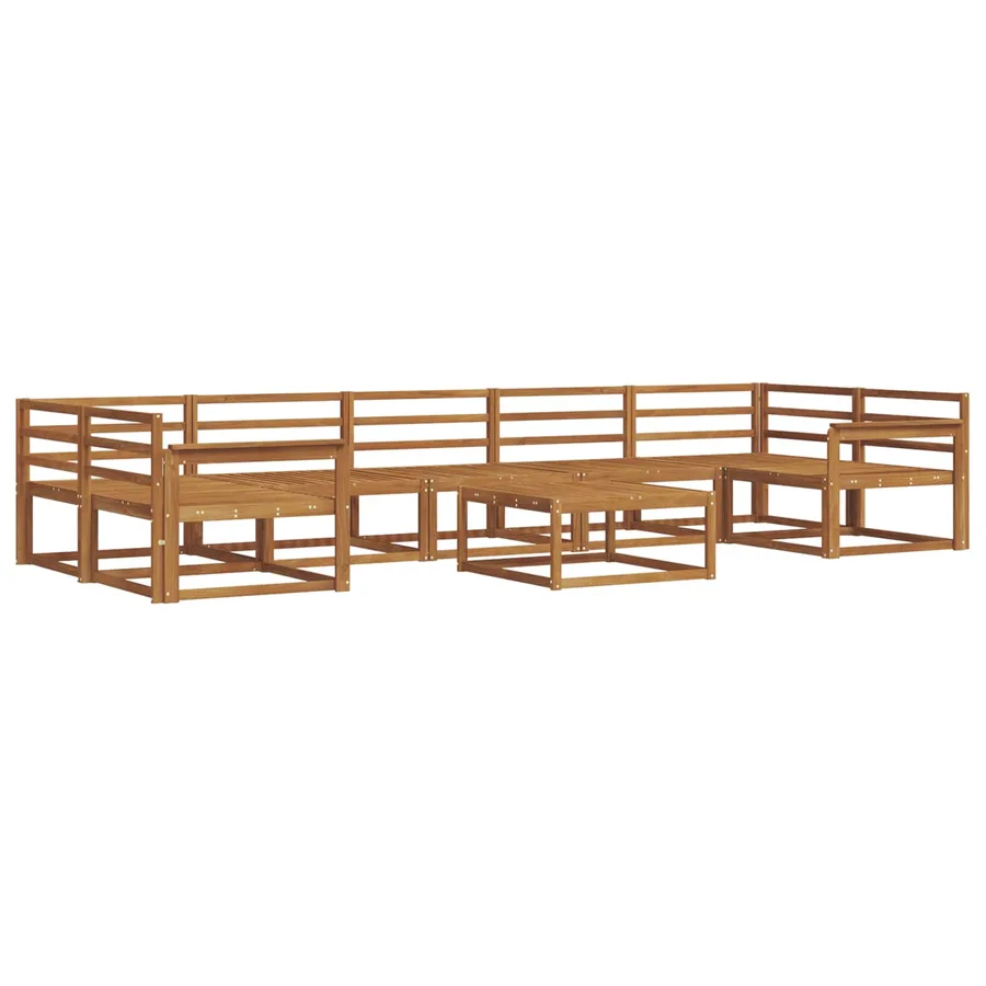 Ensemble de canapés d'extérieur 8 pcs Naturel - 2