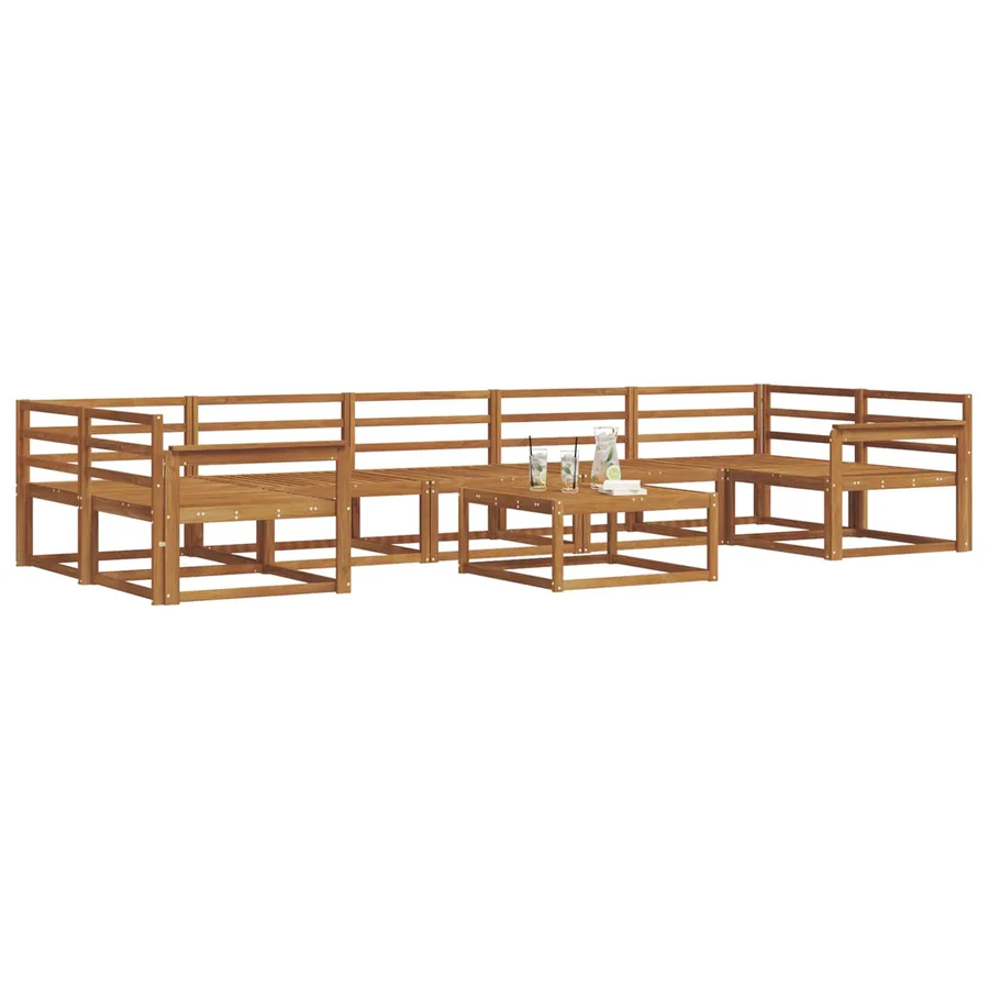 Ensemble de canapés d'extérieur 8 pcs Naturel - 3
