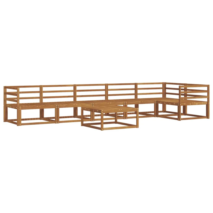 Ensemble de canapés d'extérieur 7 pcs Naturel - 2