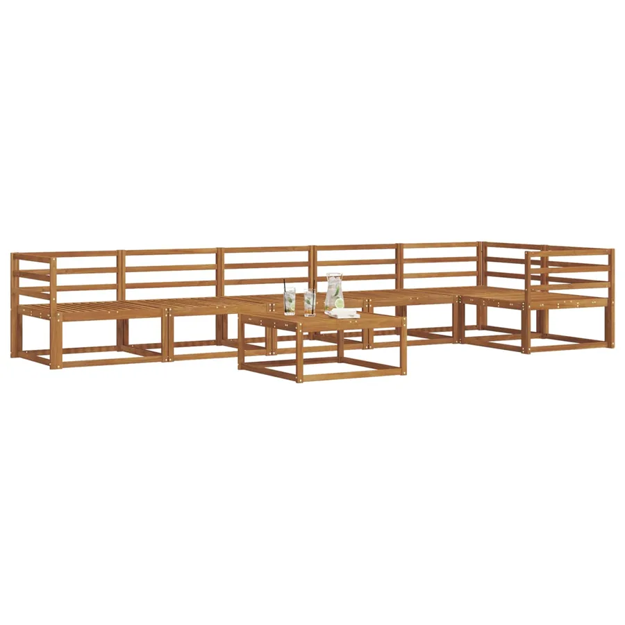 Ensemble de canapés d'extérieur 7 pcs Naturel - 3