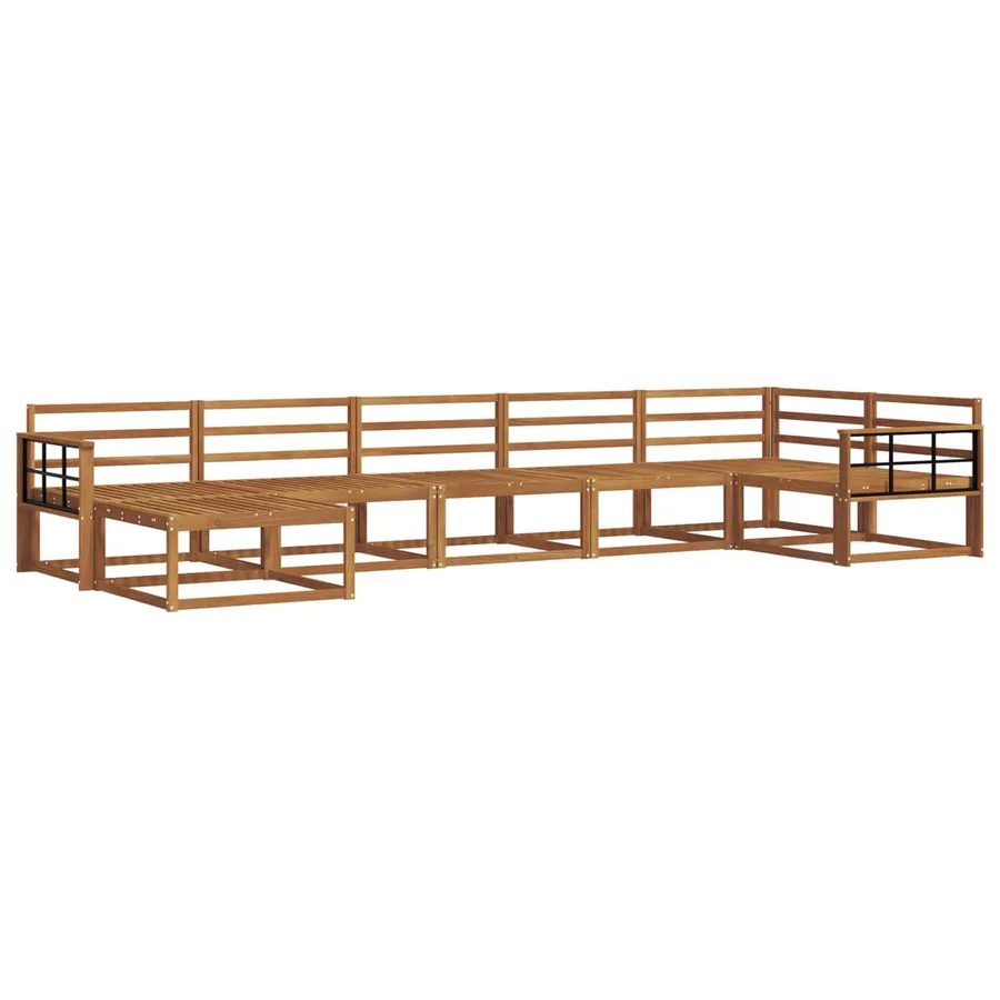 Ensemble de canapés d'extérieur 7 pcs Naturel - 2