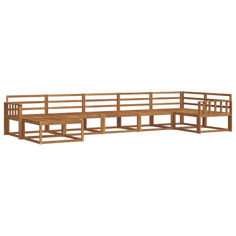 Ensemble de canapés d'extérieur 7 pcs Naturel - 2