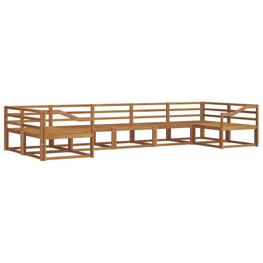 Ensemble de canapés d'extérieur 7 pcs Naturel - 2
