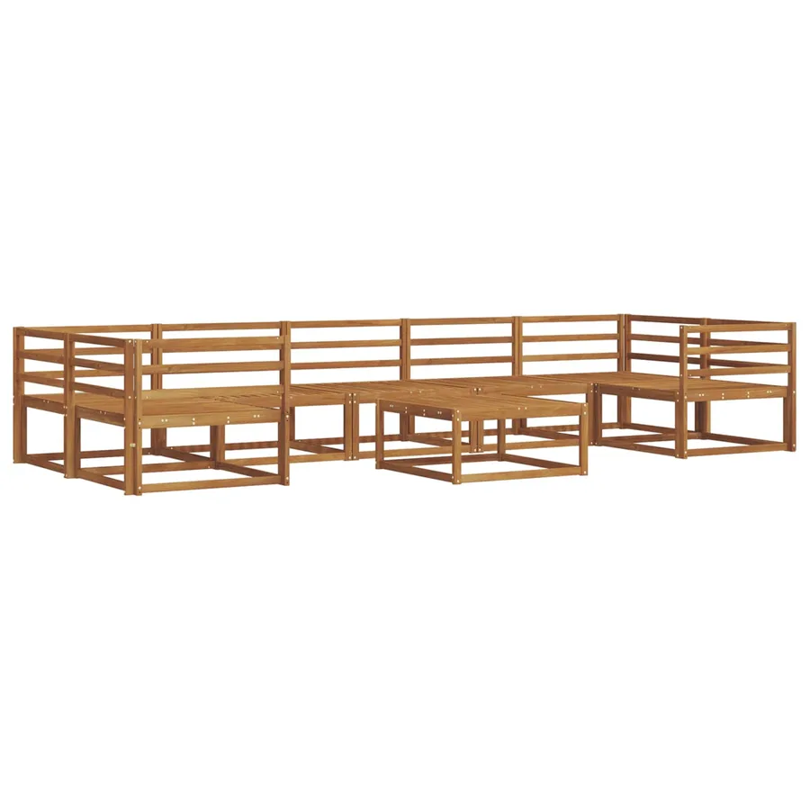 Ensemble de canapés d'extérieur 8 pcs Naturel - 2