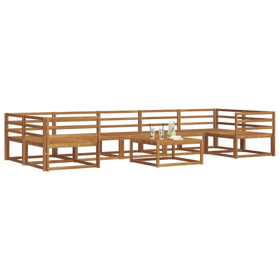 Ensemble de canapés d'extérieur 8 pcs Naturel - 3