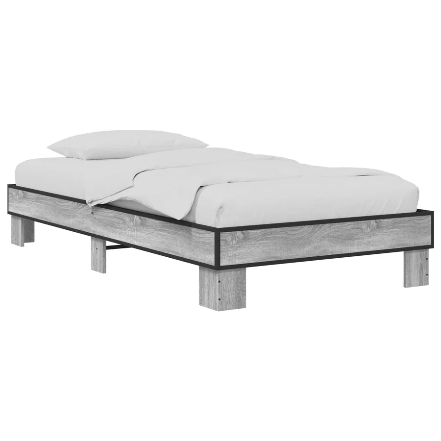 Cadre de lit Sonoma gris 80 x 200 cm Bois d'ingénierie