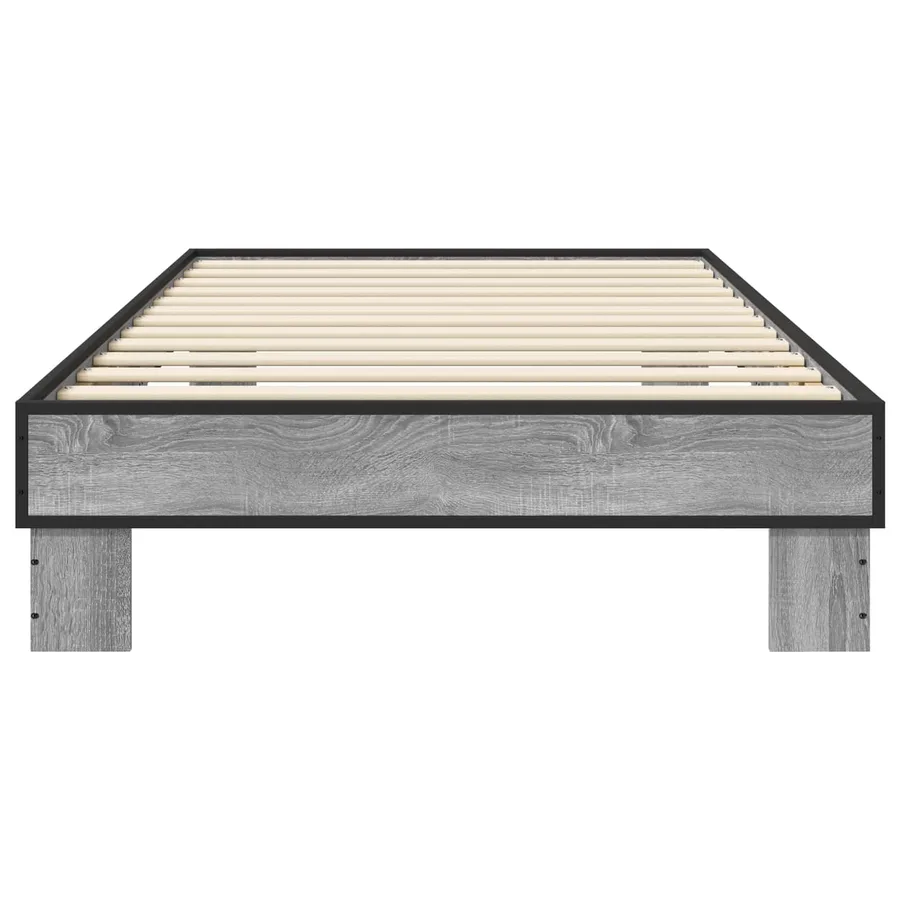 Cadre de lit Sonoma gris 80 x 200 cm Bois d'ingénierie - 3