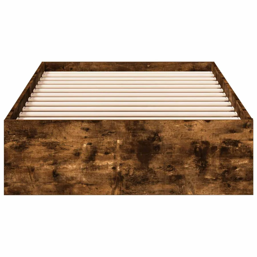 Cadre de lit avec rangement avec tiroir Chêne fumé 80 x 200 cm - 4