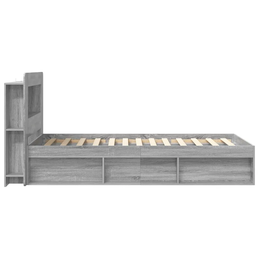 Cadre de lit avec rangement Sonoma gris 100 x 200 cm - 4