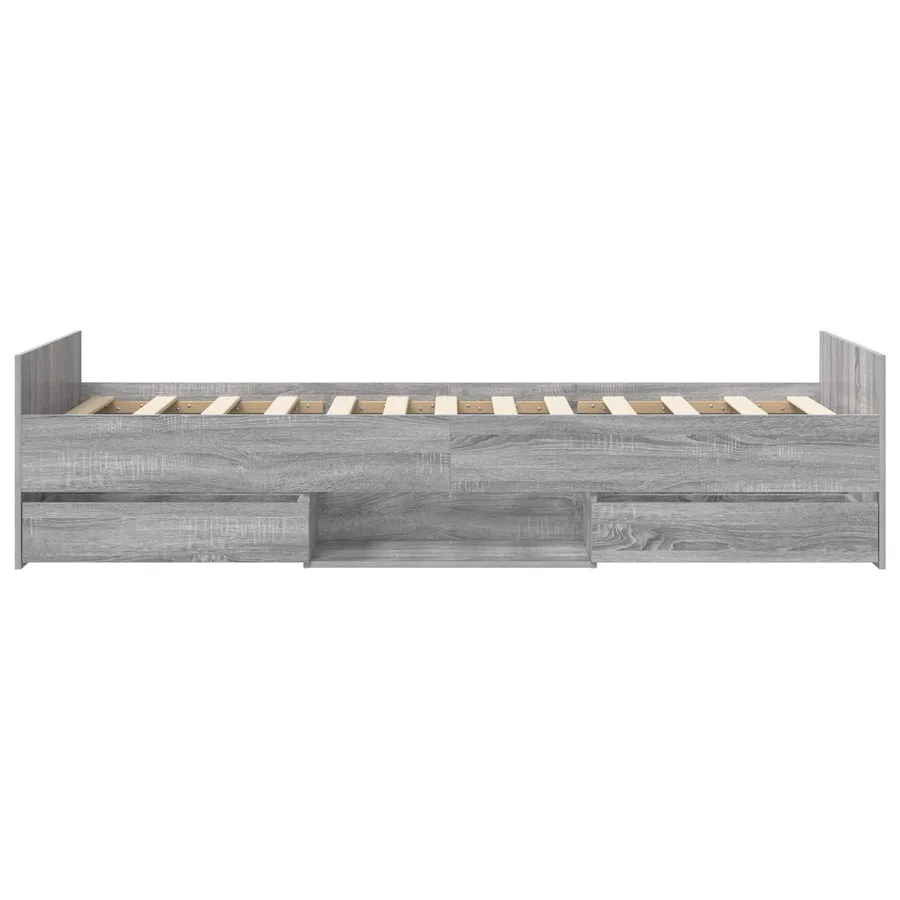 Cadre de lit avec rangement Sonoma gris 80 x 200 cm - 4