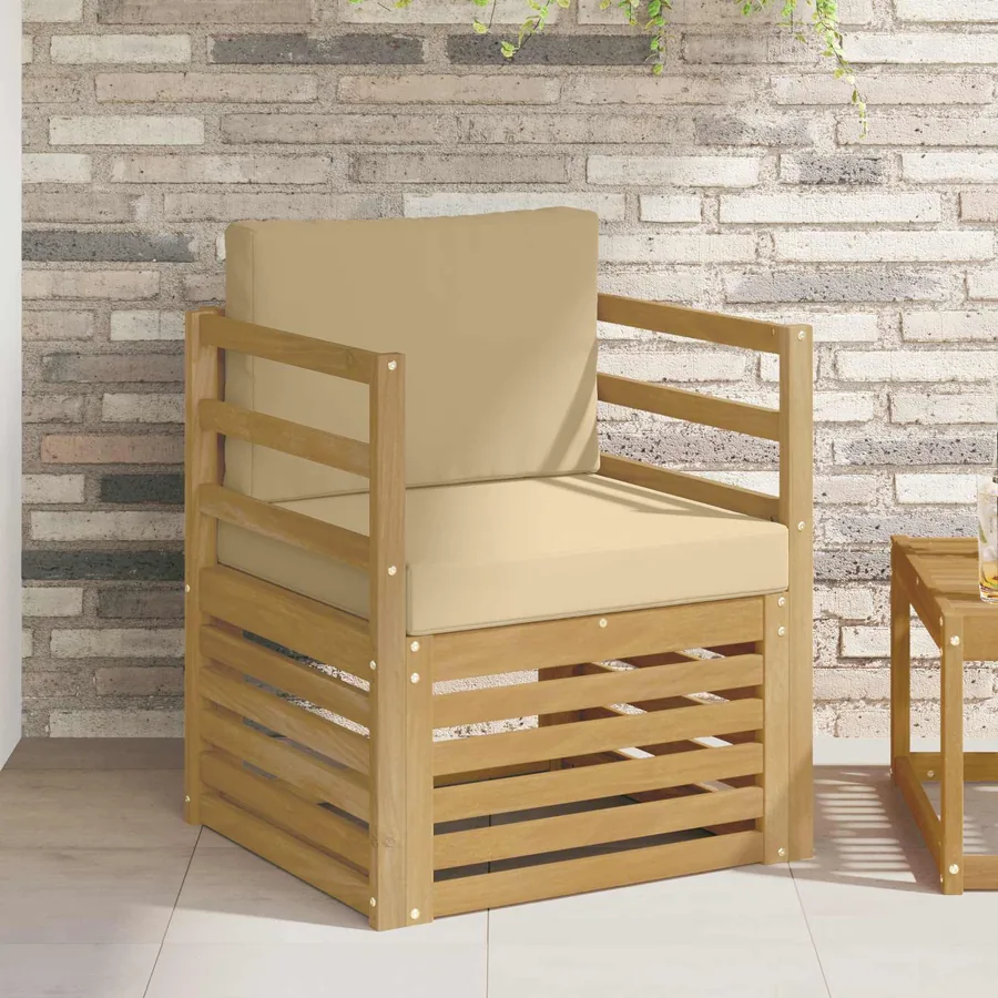 Canapé d’extérieur Polyester Blanc