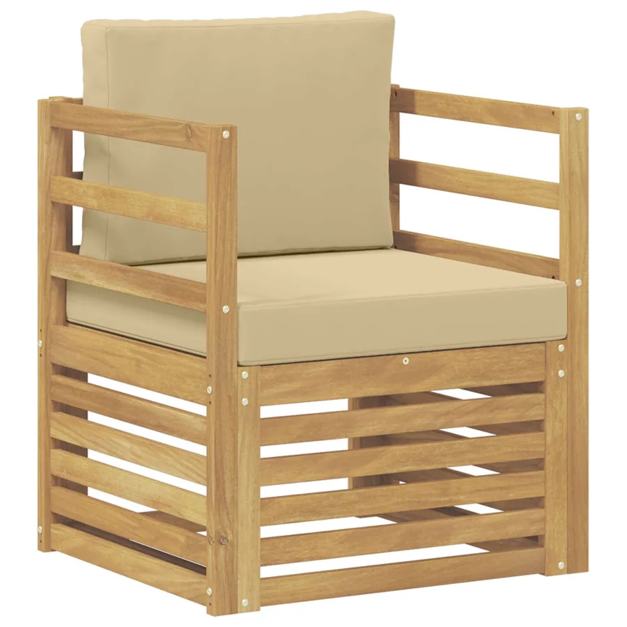 Canapé d’extérieur Polyester Blanc - 2