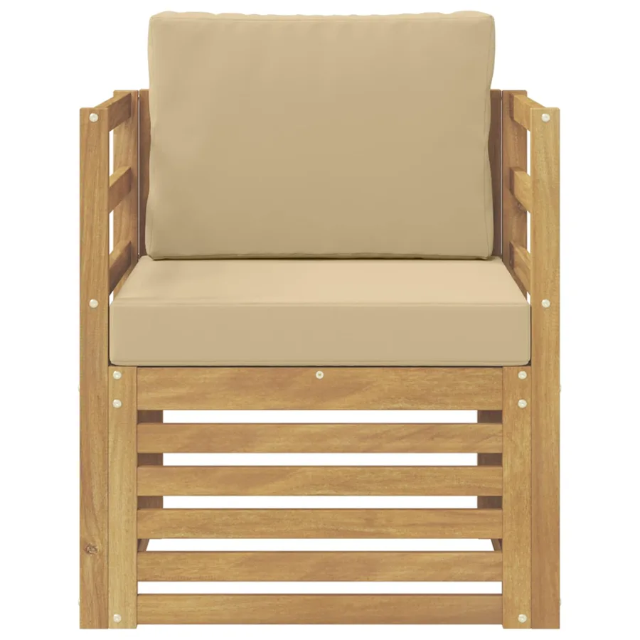 Canapé d’extérieur Polyester Blanc - 3