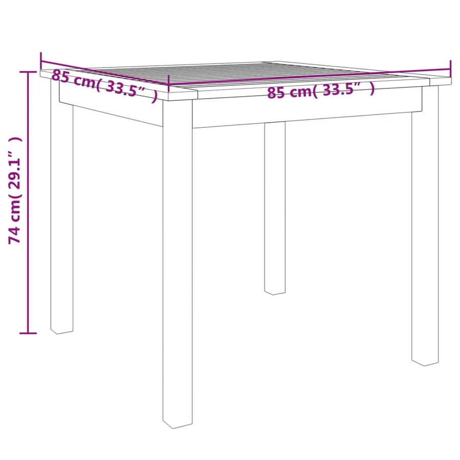 Ensemble à manger de jardin 3 pcs Bois d'acacia solide - 11