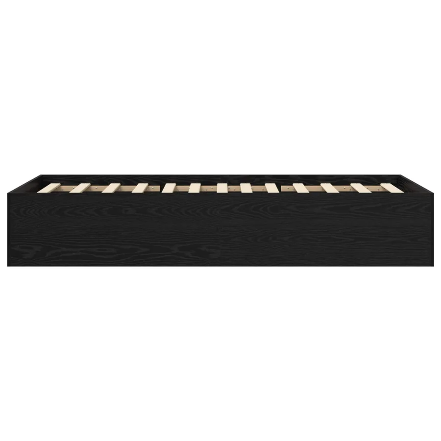 Cadre de lit au sol Chêne noir 80 x 200 cm Bois d'ingénierie - 4