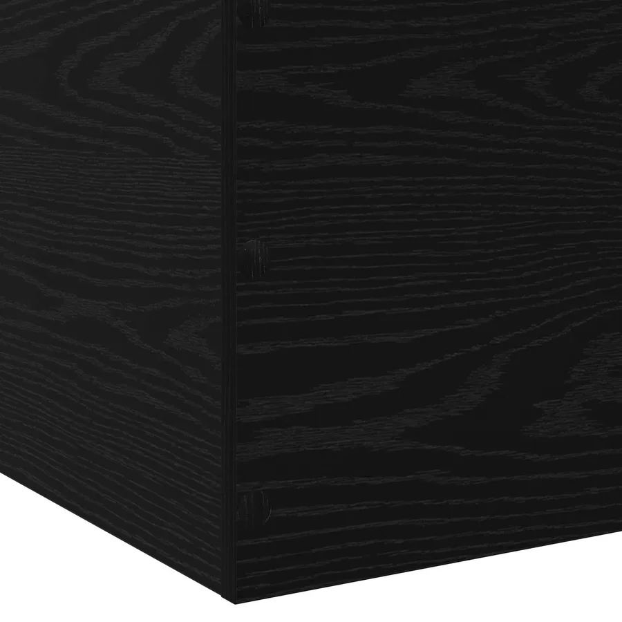 Cadre de lit au sol Chêne noir 80 x 200 cm Bois d'ingénierie - 5
