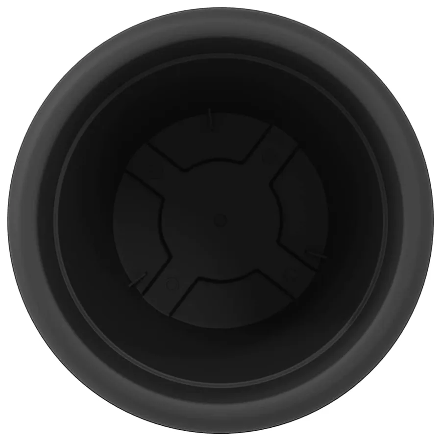 Pot à fleurs rond 6 pcs Noir Ø 39 x 32 cm Plastique - 6