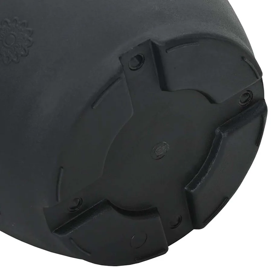 Pot à fleurs rond 6 pcs Noir Ø 39 x 32 cm Plastique - 8