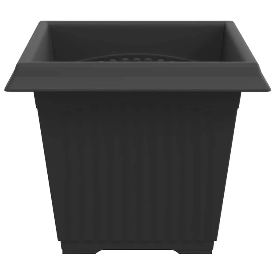 Pot de Fleurs Carré 6 pcs Noir 33 x 33 x 26 cm Plastique - 6
