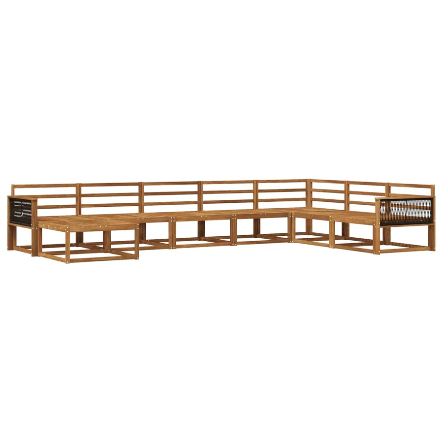 Ensemble de canapés d'extérieur 8 pcs Naturel - 2