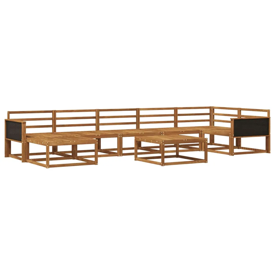 Ensemble de canapés d'extérieur 8 pcs Naturel - 2