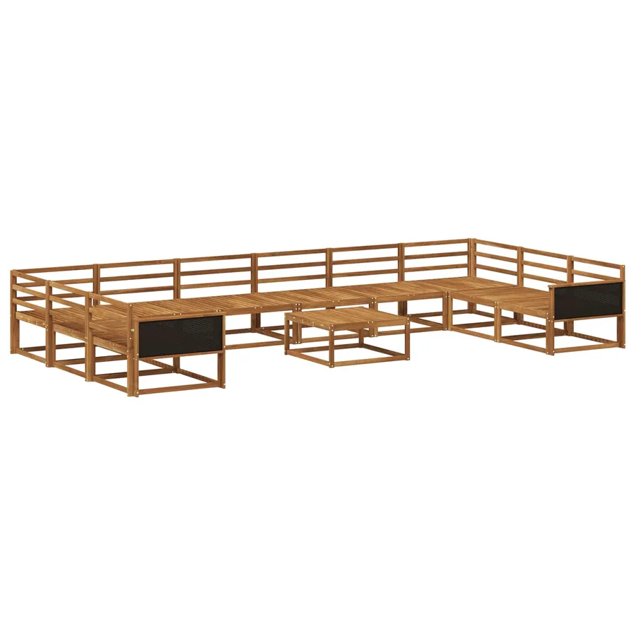 Ensemble de canapés d'extérieur 11 pcs Naturel - 2