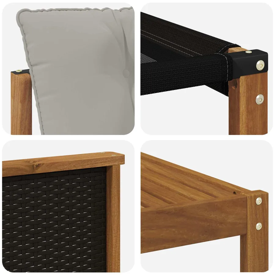 Ensemble de canapés d'extérieur 9 pcs Naturel et gris clair - 8