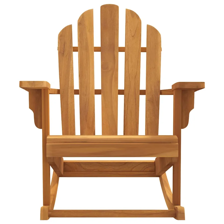 Chaises à bascule de jardin lot de 2 Adirondack teck solide - 4