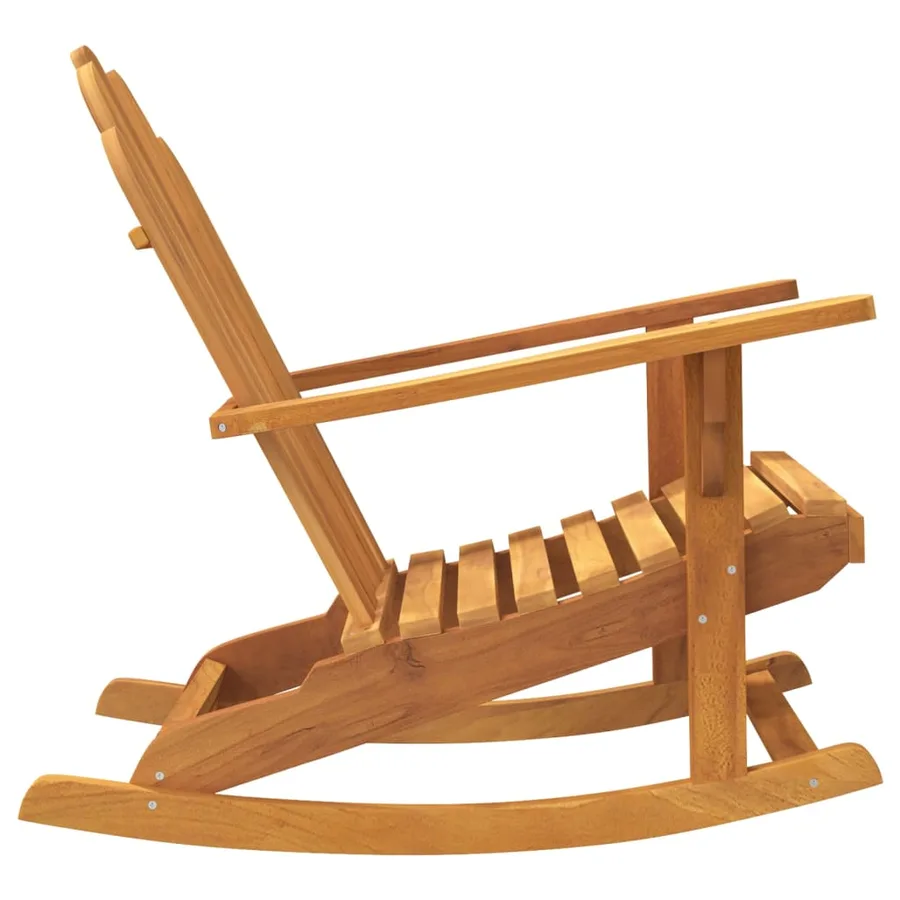 Chaises à bascule de jardin lot de 2 Adirondack teck solide - 5