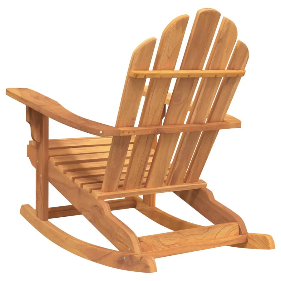 Chaises à bascule de jardin lot de 2 Adirondack teck solide - 6