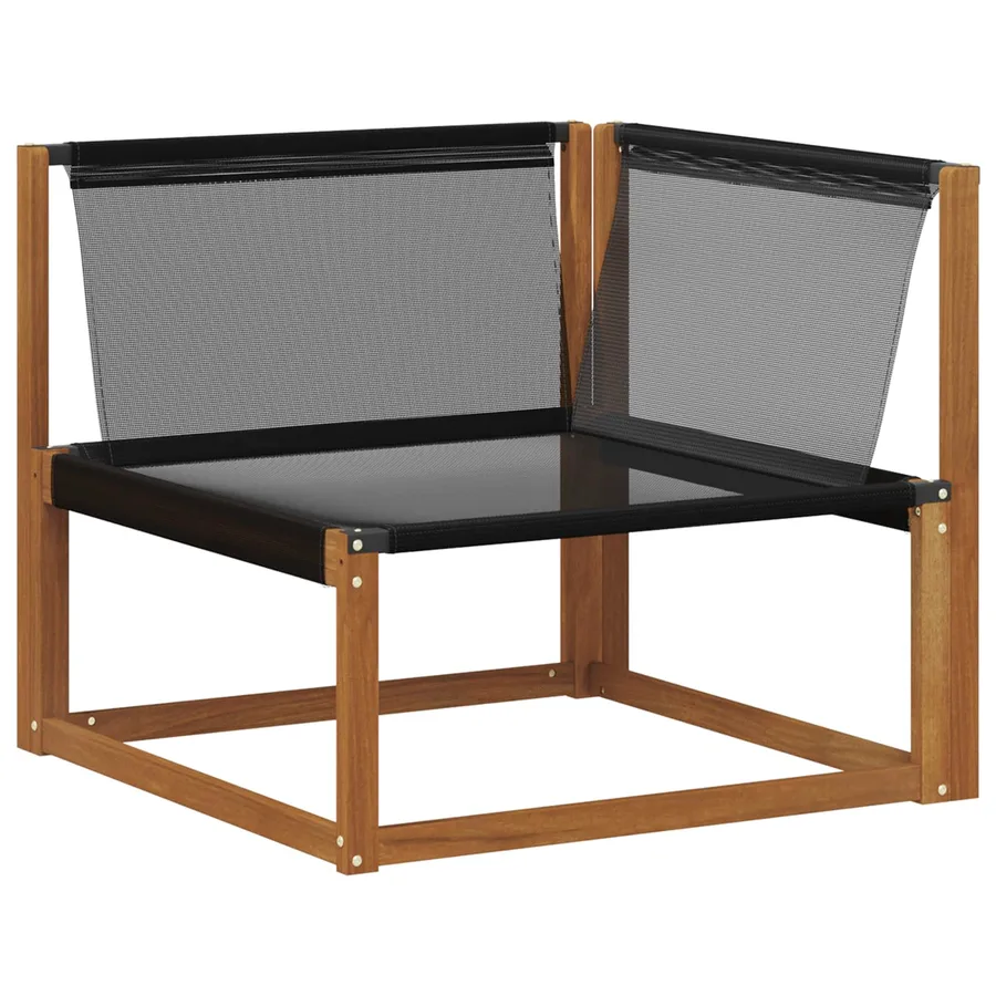 Ensemble de canapés d'extérieur 9 pcs Naturel et noir - 4