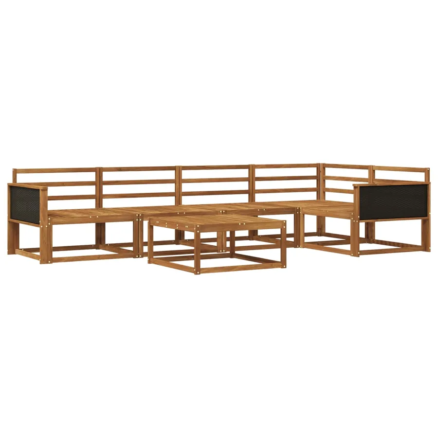 Ensemble de canapés d'extérieur 6 pcs Naturel - 2