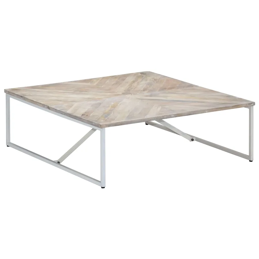 Table basse 110x110x36 cm Bois de manguier solide - 10